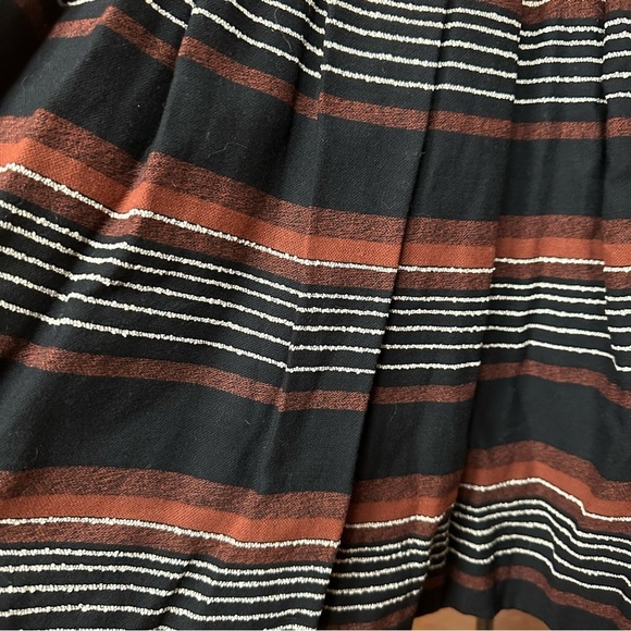 VTG. RARE 1950’s LILY MONTEZ HAND DETAILED STITCH EARTHY STRIPED BOHO MIDI SKIRT - Picture 7 of 13